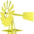 thumbnail image 5 of REKHH 8FT Ornamental Windmill Backyard Garden Decoration Weather Vane, Heavy Duty Metal Wind Mill wIth 4 Legs Design,Yellow, 5 of 7