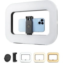 Smartphone Video Rig with Light, Handheld Ring Selfie Light Kit, LED Mobile Video Stabilizer with Built-in 8000mAh Battery for Camera, Smartphone, YouTube, TikTok Video Recording, Makeup