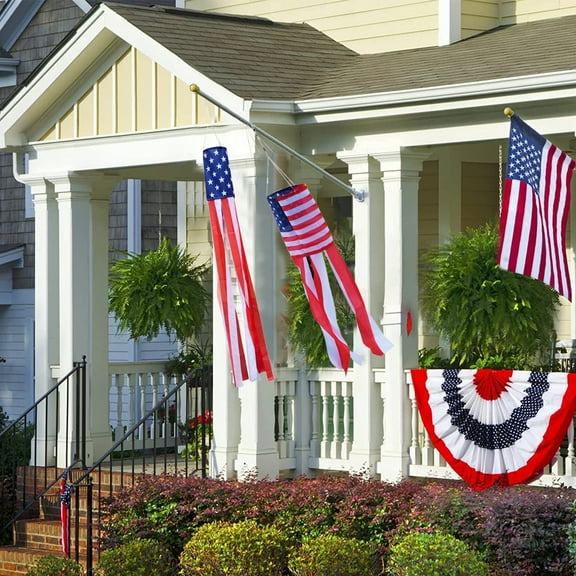 4th Of July Decorations,American Flag Windsock Wind Sleeve Flag Windsock Flag Fourth of July Patriotic Decoration