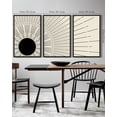 thumbnail image 3 of SHENIFY Boho Sun Wall Art 16x24in3pcs Black Framed Black Lines Warm Minimalist Bohemain Wall Printing Prints Decor, 3 of 5