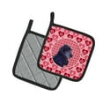 thumbnail image 2 of Carolines Treasures SS4471PTHD Black Cocker Spaniel Hearts Love Valentines Day Pair of Pot Holders, 7.5HX7.5W,, 2 of 2