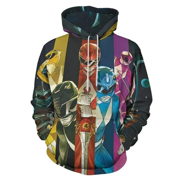 Power Rangers Unisex Sweatshirts Loose Pullover Sweater Hooded Hoodie 3D Printing Jacket Winter Fall Clothes S