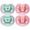 Philips Avent Ultra Air Pacifier, 18+ Months, Pink, 4 Pack, SCF349/45