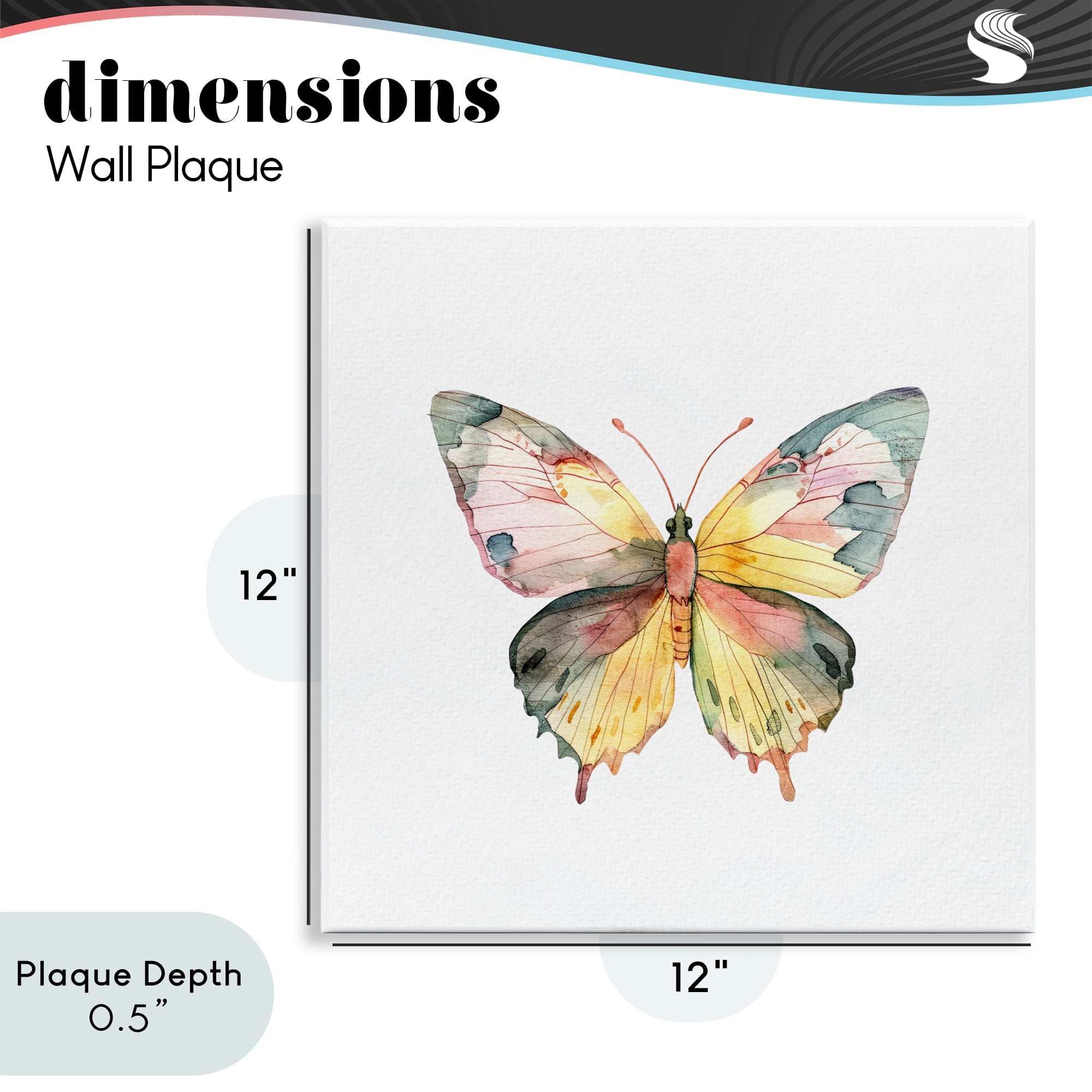 Stupell Industries Watercolor Butterfly Subtlety Wall Plaque Art, design by Kim Allen