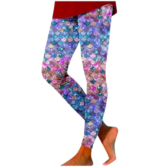 Soft Lightweight Leggings for Women Fashion Shiny Sequin Stretchy Slim Fit Casual High Waisted Pants for Yoga Gym