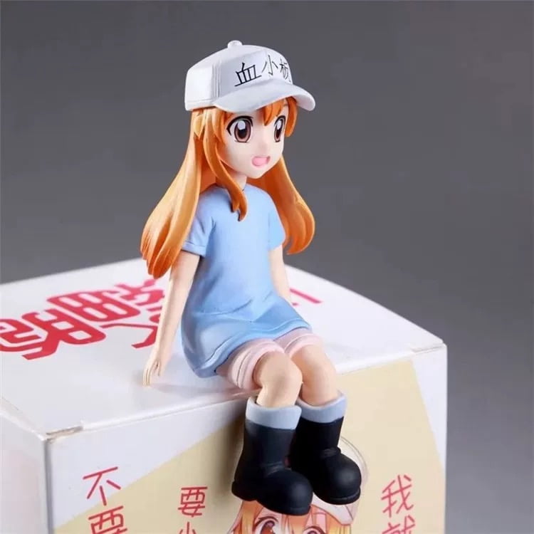 Newly Platelet Figure White Hat Platelet Figurine Anime Character Collection Decor Statue Model Desktop Decoration Ornament Gifts (c)