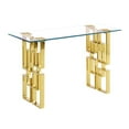 thumbnail image 5 of Ensemble Contemporain de Café en Verre Clair 3pc en Acier Inoxydable Doré, 5 of 5