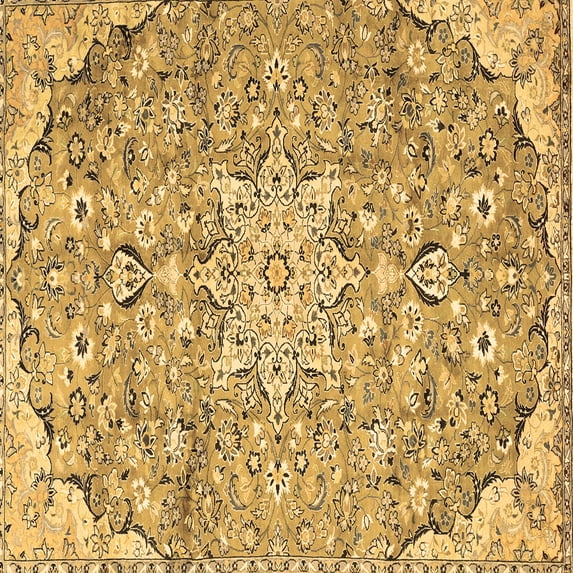 Ahgly Company Indoor Square Persian Brown Traditional Area Rugs, 4' Square