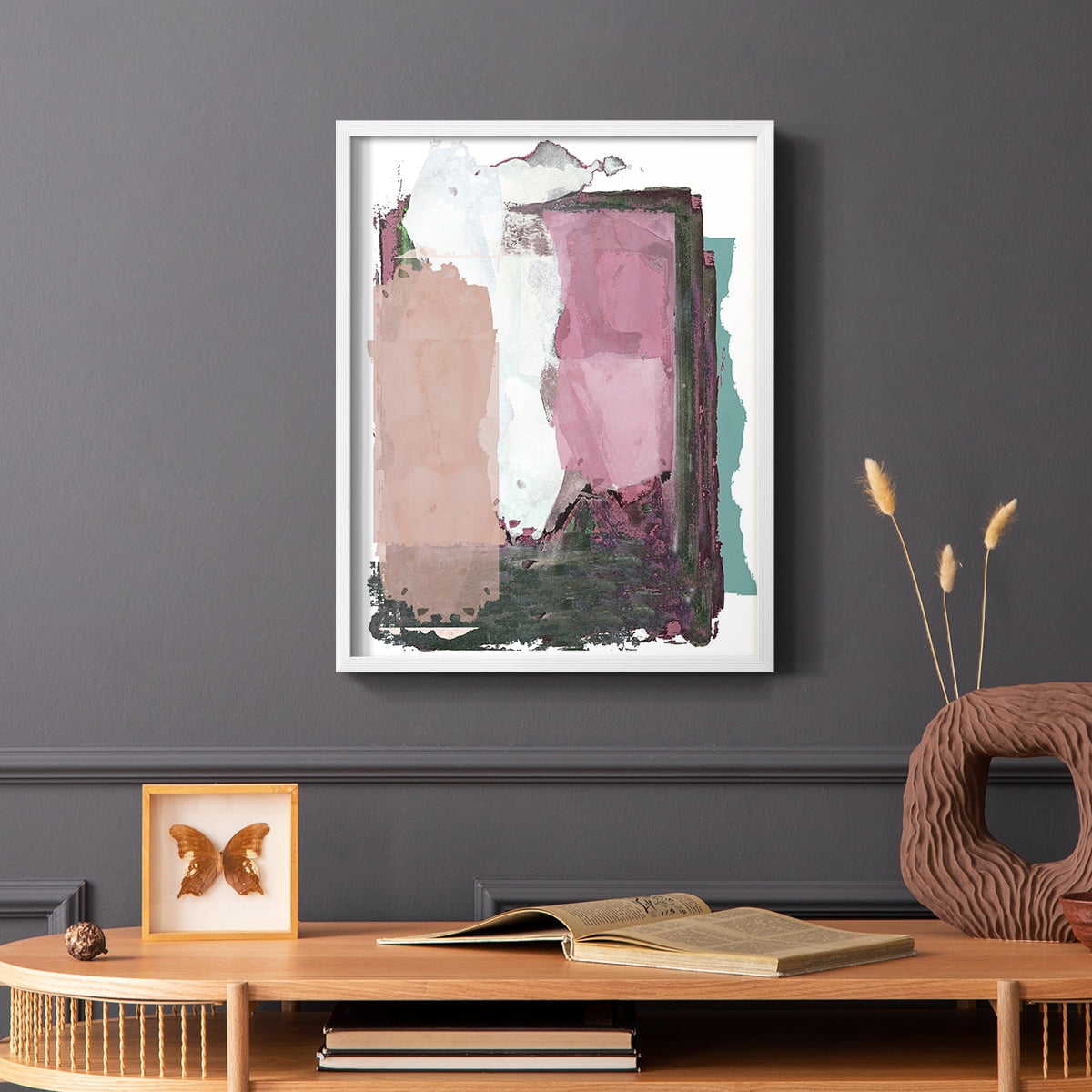 Brights Soft Wash II Framed Print in White Solid Wood Framed Print No Nail Hanging
