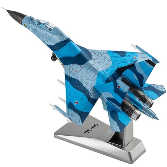 JIAHAOO Diecast Russian Air Force SU 30MKK Fighter Plane Model 1/100 Scale Collectible Aviation Display Souvenir