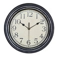 thumbnail image 2 of Relojes colgantes antiguos, silenciosos, grandes números arábigos, sin tictac, redondos de 12 pulgadas para pared. Plata antigua, 2 of 8