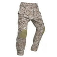 thumbnail image 3 of Camo Pants Men Work Straight Trousers with Knee Pads Daily Outdoor Hiking Camping Training Durable Utility Mens Cargo Pants Khaki 32, 3 of 3