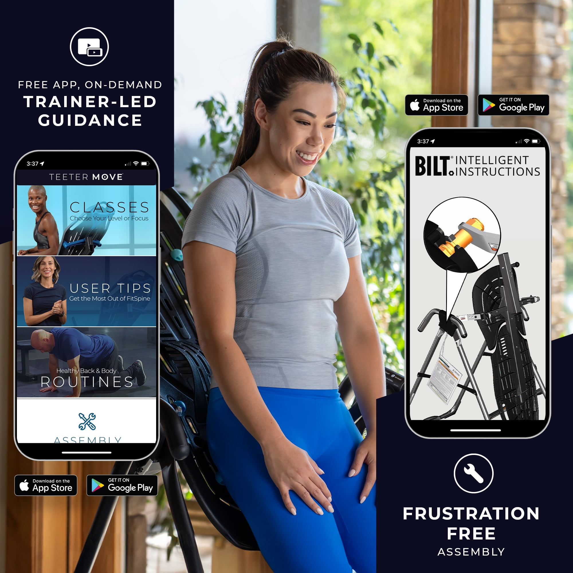 Teeter EP-560 Inversion Table w/ Accessories for Back Pain Relief – FDA-Registered, UL Safety Certified, 300 lb Capacity, Designed & Patented in USA