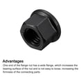 thumbnail image 4 of M14 Flange Hex Nuts, 5 Pack Grade 8.8 Carbon Steel Black Oxide Finished Hex Flange Nuts for Machinery, 4 of 5