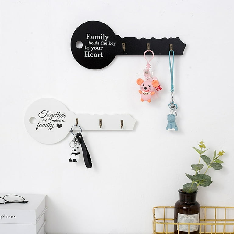 Grandest Birch 1 Set Key Holder Eye catching Letter Pattern Wood Retro Rustic Key Holder Set Wall Decor for Home Long Lasting Retr