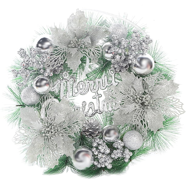 Guirnalda Irfora Guirnalda redonda de 300mm, adorno en forma de H, decoración de guirnalda, decoración navideña, adornos para árboles de Navidad, festival, vacaciones, hogar, uso diario Irfora Guirnalda