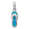 thumbnail image 1 of Pendentif en Forme d'Opale avec Incrustation Bleue en Argent Sterling 925, 1 of 2