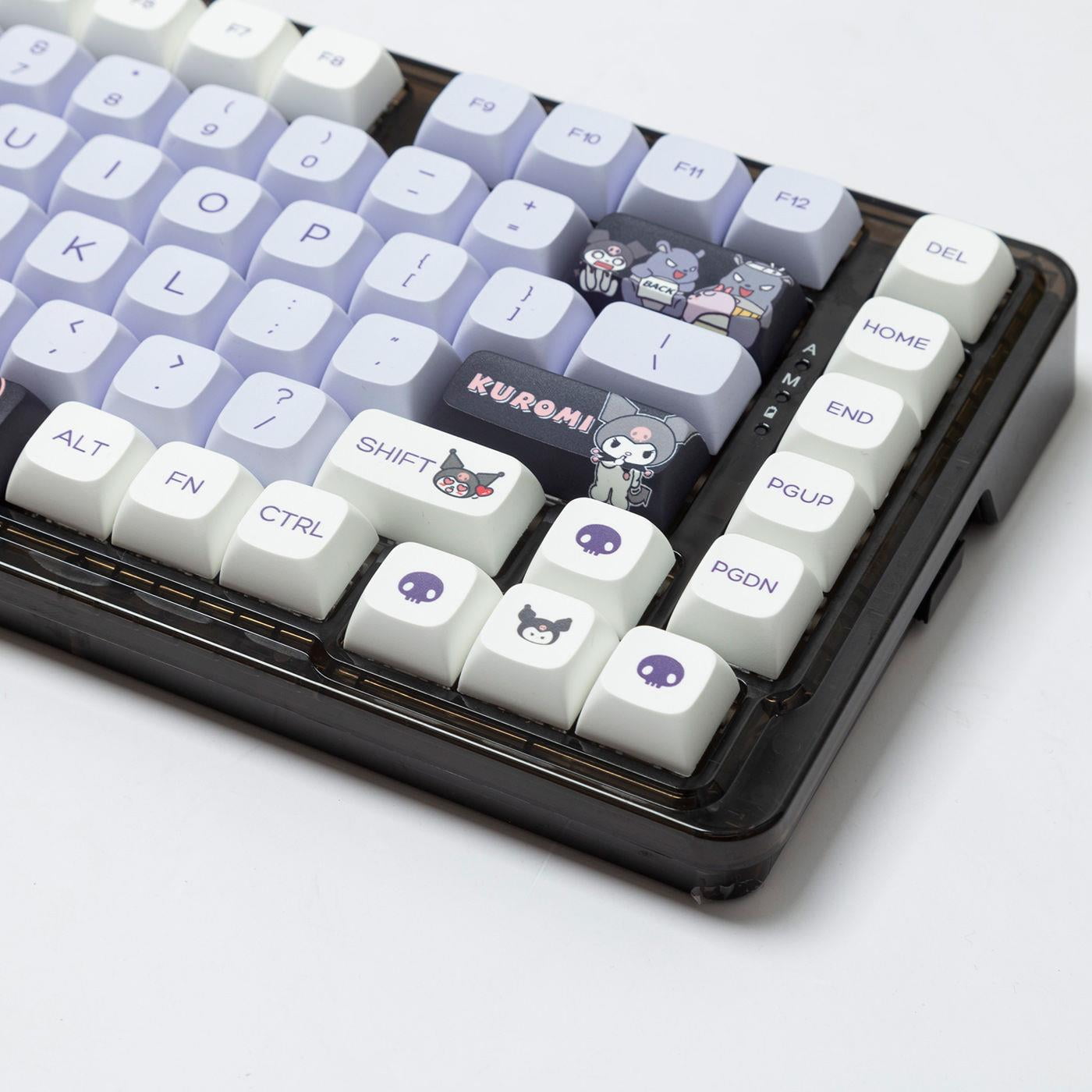 New Cartoon Kuromi Theme Computer Keycaps, Purple ,echanical Keyboard Keycaps Standard XDA Height, Friends Family Birthday Gift