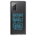 thumbnail image 1 of DistinctInk Clear Shockproof Hybrid Case for Galaxy Note 20 ULTRA (6.9" Screen) - TPU Bumper Acrylic Back Tempered Glass Screen Protector - Yoga Inhale the Future Exhale the Past, 1 of 3