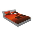 thumbnail image 2 of Ambesonne Hunting Fitted Sheet & Pillow Sham Set, Deer Doe Autumn, King, Multicolor, 2 of 2