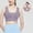 Purple, variant on Low Impact Yoga Sports Bra Mesh Design V Neck Racerback Padding Wide Band for Support Tank Top