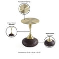 thumbnail image 4 of Manhattan Comfort Patchin End Table with Stainless Steel Frame in Brown, 4 of 9