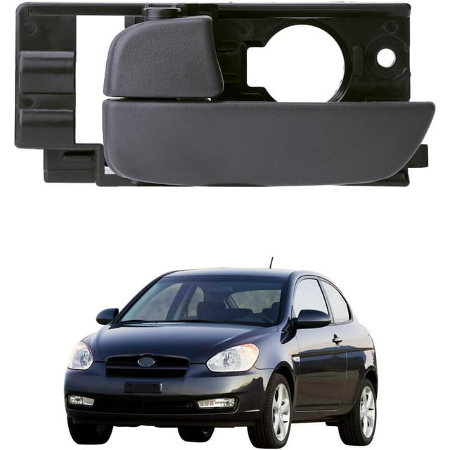 YISITIAN Driver Door Handle,Front or Rear Left Interior Handle,Compatible with 2006-2011 Hyundai Accent | Replace# 82610-1E000,826101E000,Textured Gray Inner Handle,Inside Door Handle CJ919-37495