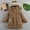 Brown, variant on Liyamei Kids Hooded Padded Jacket with Zipper for Winter Warm Fashion Coat Size 3-4 Years