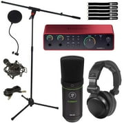 Focusrite Scarlett 2i2 4th Generation 2-in 2-out USB Audio Interface with Mackie Large-Diaphragm Microphone Package
