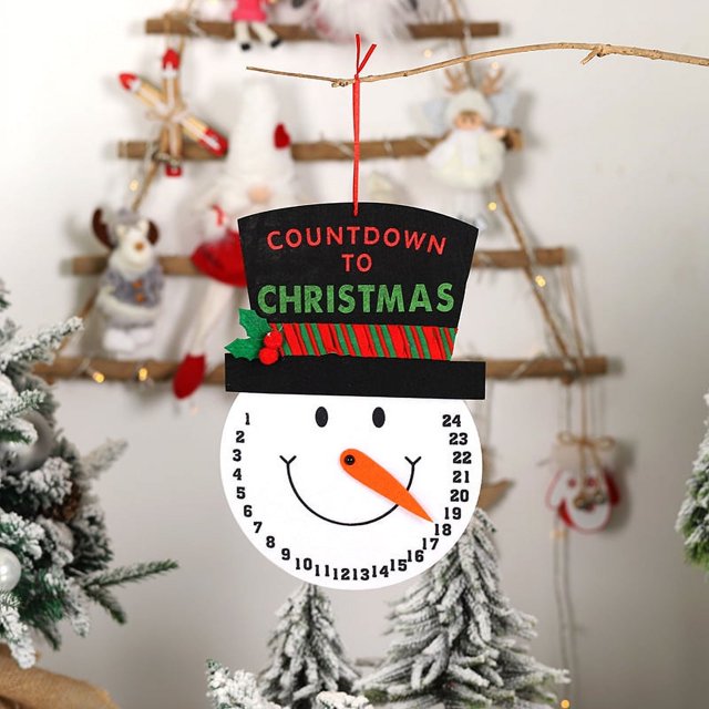 Calendario de cuenta atrás de Navidad Calendario de Adviento de Navidad colgante