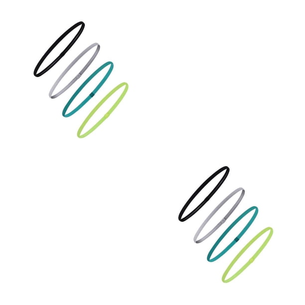 Paquete de 4 diademas elásticas deportivas antideslizantes Greeniant para Yoga Fitness banda para el sudor
