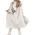thumbnail image 3 of ZOELNIC Women's Knitted Sleeve Trench Coat Casual Zip Up Hooded Long Overcoat with Pockets, S, 3 of 6
