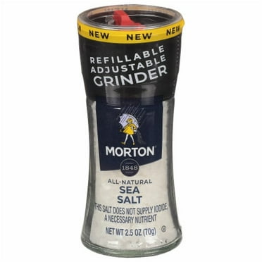 2X-Morton Sea Salt Refillable Grinder - 2.5 oz