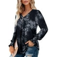 thumbnail image 4 of KISSMODA Women's Long Sleeve Comfy V-Neck Blouse & Tunic Tops, S-2XL, 4 of 4