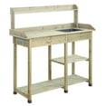 thumbnail image 2 of Convenience Concepts Deluxe Potting Bench in Natural Fir Wood Finish, 2 of 8