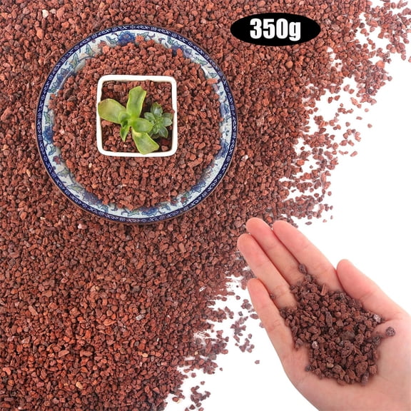 NOGIS 0.77lb Red Horticultural Lava Rocks for Plants, Succulents Cactus Bonsai Soil Volcanic Rocks for Aquarium Outdoor Decorative Stones for Craft Projects, Vase Fillers, 3mm-6mm