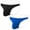 2Pack:Black+Blue, variant on Mens Sexy Thong Underwear Ball Pouch Low Rise Tagless G String Black M