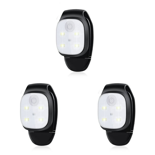 3X Luces de Marcha Al Aire Libre con Clip Luz LED Reflectante Recargable por USB Luz de Seguridad Equipo para Correr Accesorios para Correr