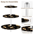 thumbnail image 2 of 3-Tier Acrylic Cupcake Stand Sturdy Dessert Display Cupcake Tower Cupcake Holder for Party Wedding Outdoor Picnic Delicate Gold Leaf Pattern, 2 of 8