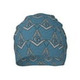 thumbnail image 2 of Beanie Hats for Men and Women, Blue Masonic Freemason Symbol Patterns Adult Unisex Knit Hat Winter Warm Skull Cap, 2 of 7