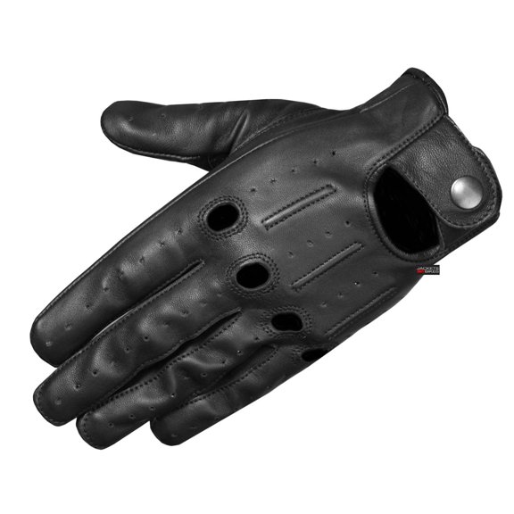 Mens Transporter Genuine Lambskin Aniline Leather Driving Gloves Ventilated