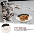 thumbnail image 4 of Ceramic Cat Bowl for Feeding with Shallow Design in, 4 of 4