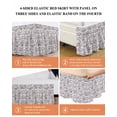 thumbnail image 6 of Purple Floral Leaf Wrap Around Bed Skirts for King Bed 18" Drop,Bed Skirt with Adjustable Elastic Belt Dust Ruffle Bed Valance for Bedroom Hotel Retro Farmhouse Plant Tree Branch Bed Frame Cover, 6 of 7