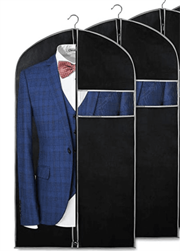 2 Pack Suit Bags Garment Bag for Men Storage 40inch Clothes Cover with
