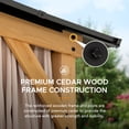 thumbnail image 6 of Sunjoy 12x20 Outdoor  Cedar Wood Gazebo with Galvanized Steel Roof and Curtains, 6 of 13