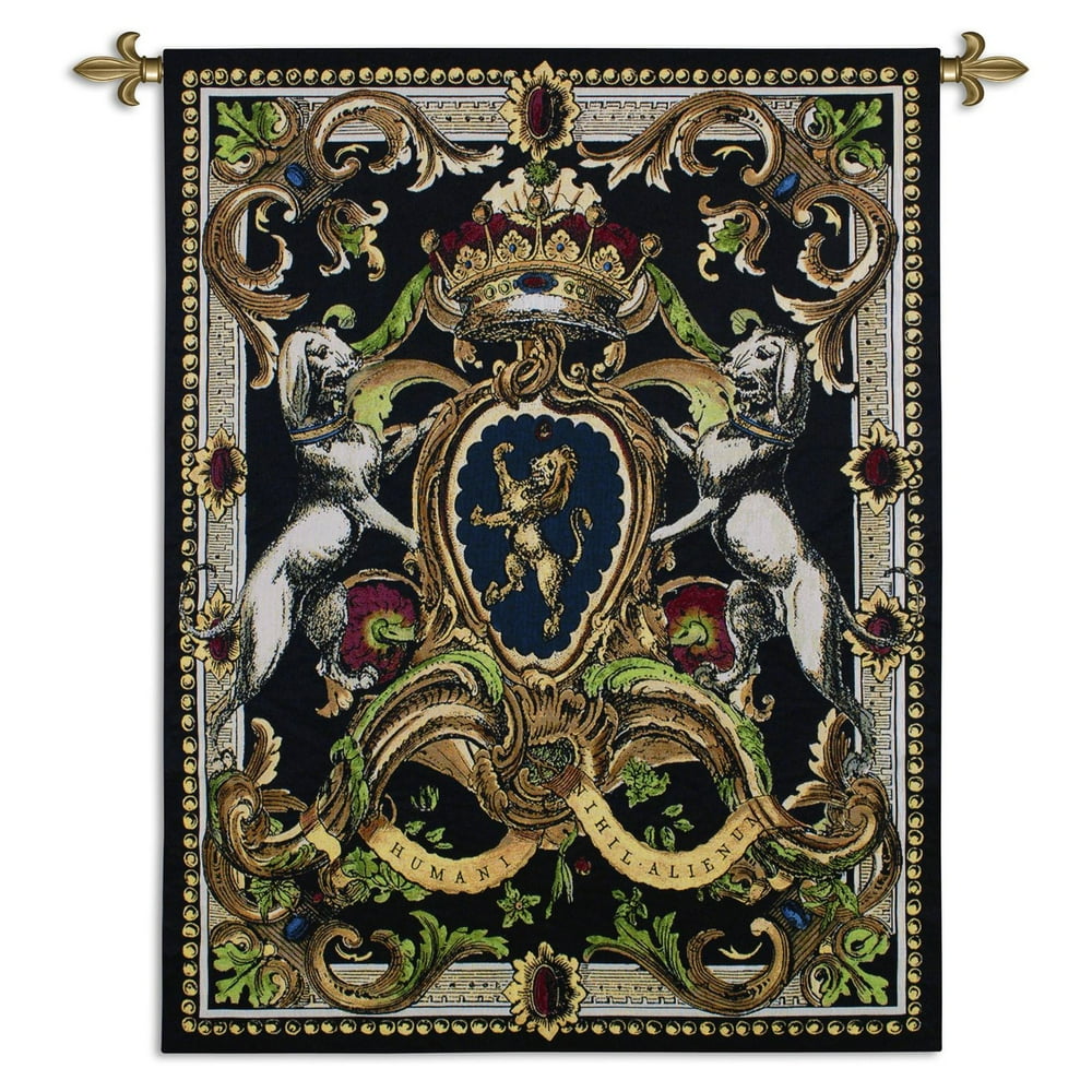 Fine Art Tapestries Crest On Black I Wall Tapestry