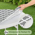 thumbnail image 5 of Gray and White Geometric Lattice Pattern Round Fitted Tablecloth with Elastic Edge,Dining Table Cover Waterproof,Outdoor Round Tablecloth for Camping,Dining,Indoor and Outdoor, 5 of 7
