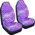 thumbnail image 3 of Xoenoiee Car Seat Cover Front Seat Only Set of 2 Purple Mermaid Fish Scale Print Auto Bucket Seat Cover Protector Universal Fit for Most Cars SUV Trucks, 3 of 6