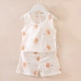 thumbnail image 2 of UAYOTSE Toddler Baby Cute Pajamas Short Sleeve 2-Piece Set Soft Breathable Loungewear Dailywear Sleepwear for Spring Summer Boys Girls,Sizes 3-4 Years, 2 of 4