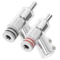 Axio 2pcs Banana Plug For Speaker Wire Right Angle Plug Adapter For